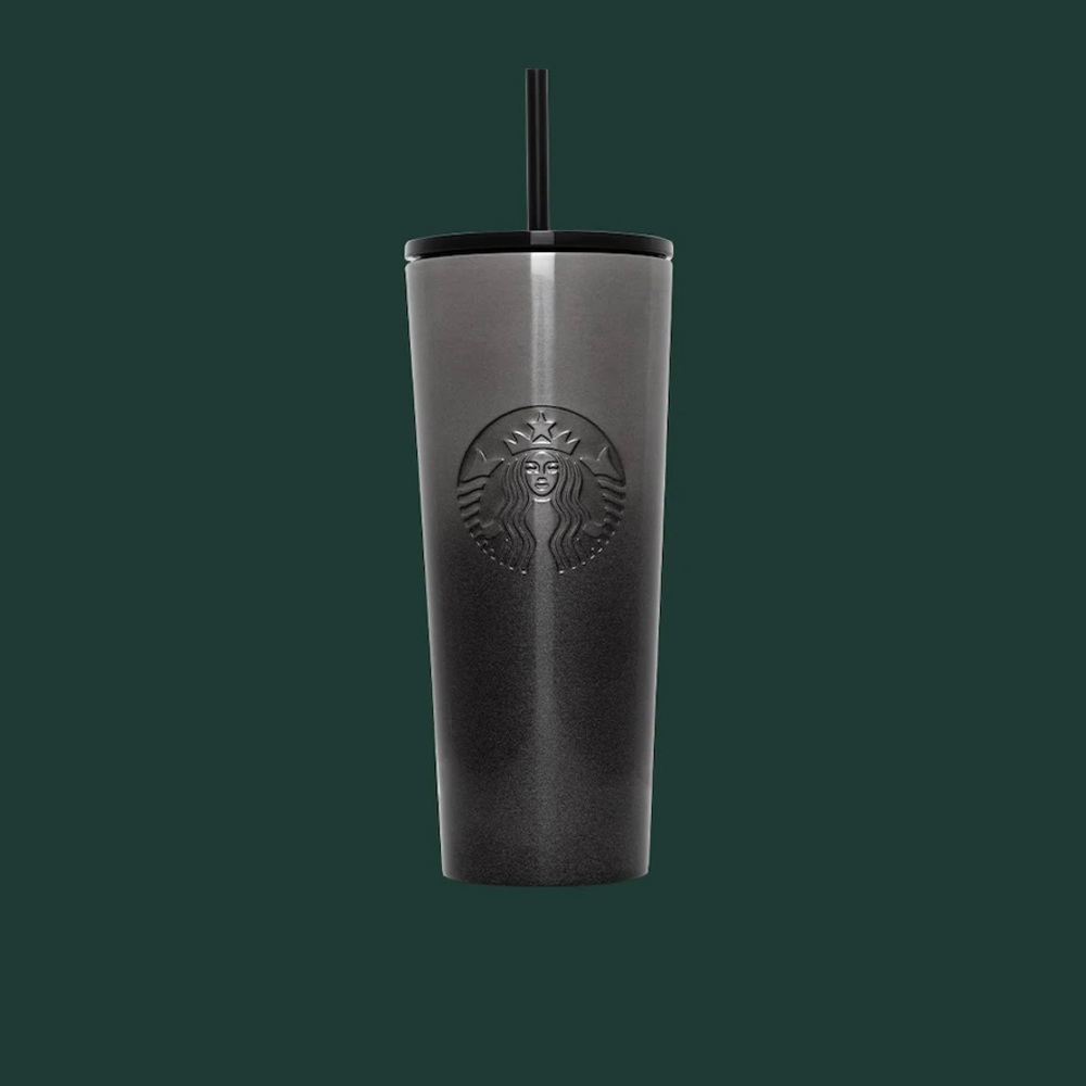 Black Glitter Gradient Starbucks Cold Cup